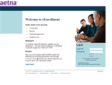 Tablet Screenshot of aetna1.secure-enroll.com